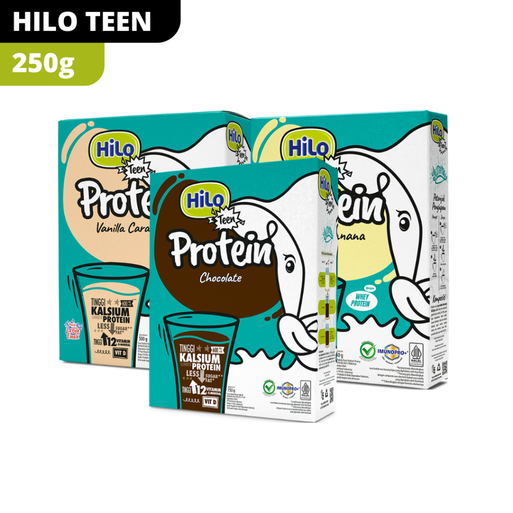 

HILO TEEN CHOCOLATE/ VANILLA CARAMEL/ YOGHURT BANANA 250gr