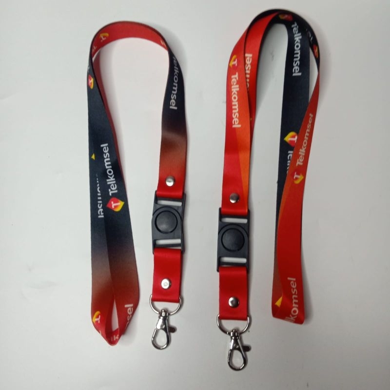 

Telkomsel Tali Lanyard Id Card Holder Printing Logo terbaru
