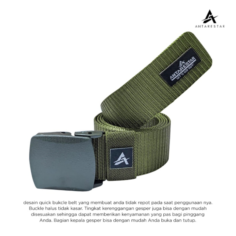 ANTARESTAR Official - Sabuk Pria Keren Sabuk Anti Metal Detektor Ikat Pinggang Kanvas Tali Belt Cosm