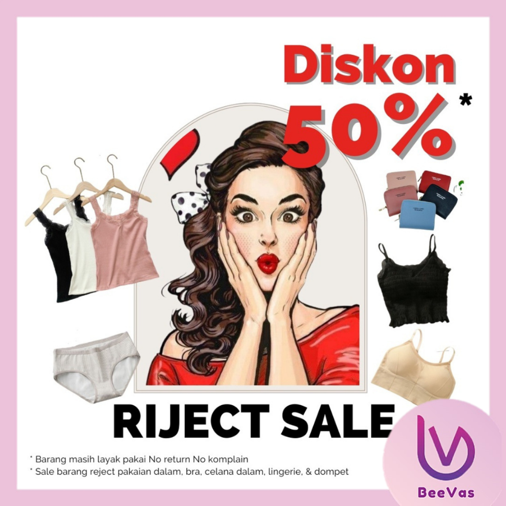 CUCI GUDANG RJK01 BARANG RIJEK SALE MURAH PAKAIAN DALAM,BRA,CD,LINGERIE,DOMPET SALE COD