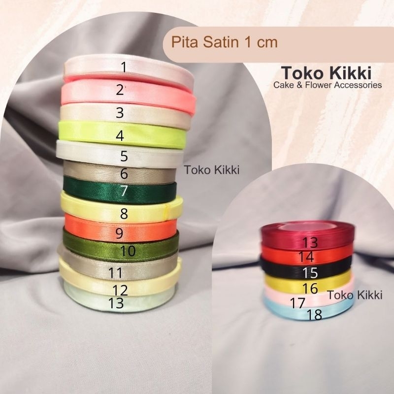 

Pita Satin 1 cm - 1 roll/ Pita Hampers / Pita Kado