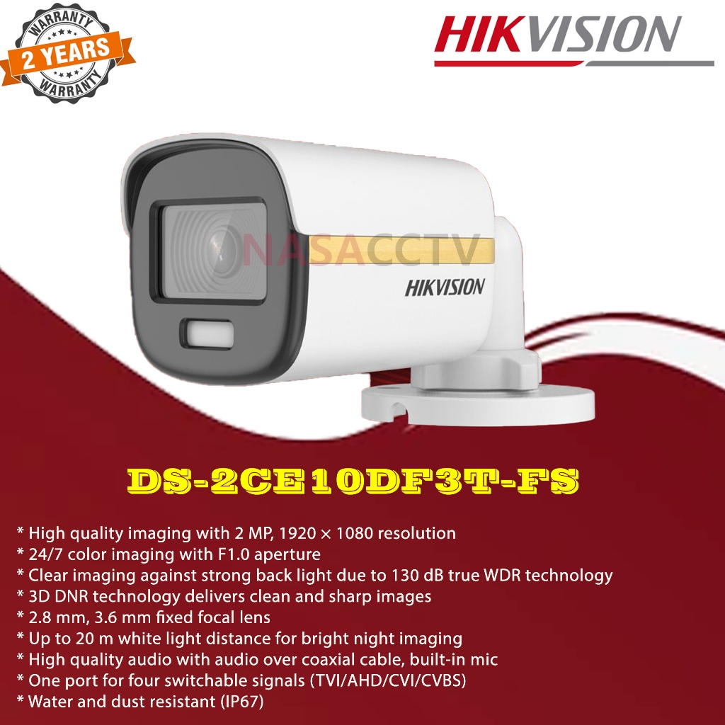 HIKVISION CAMERA CCTV DS-2CE10DF3T-FS