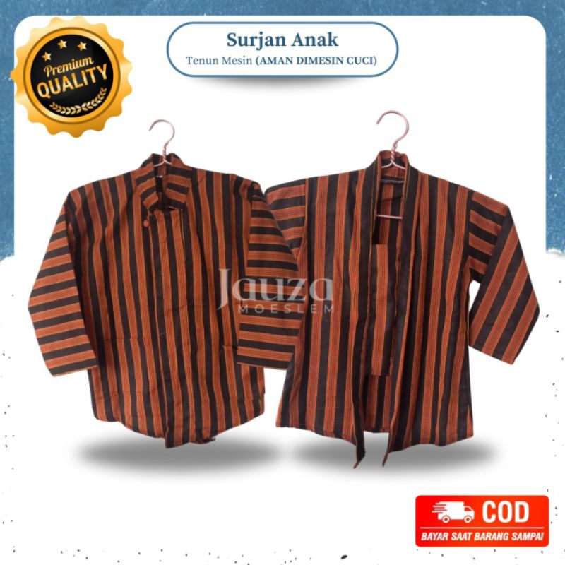 [PREMIUM/HALUSAN ANAK] Baju Surjan Lurik Jawa Anak | Baju Surjan Lurik jawa Anak Pria/Laki Laki dan 