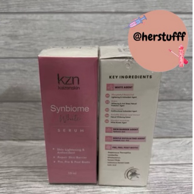 Kaizen Skin Synbiome White Serum 15ml Skin barrier Serum Booster Wajah Microbiome Science Radience s