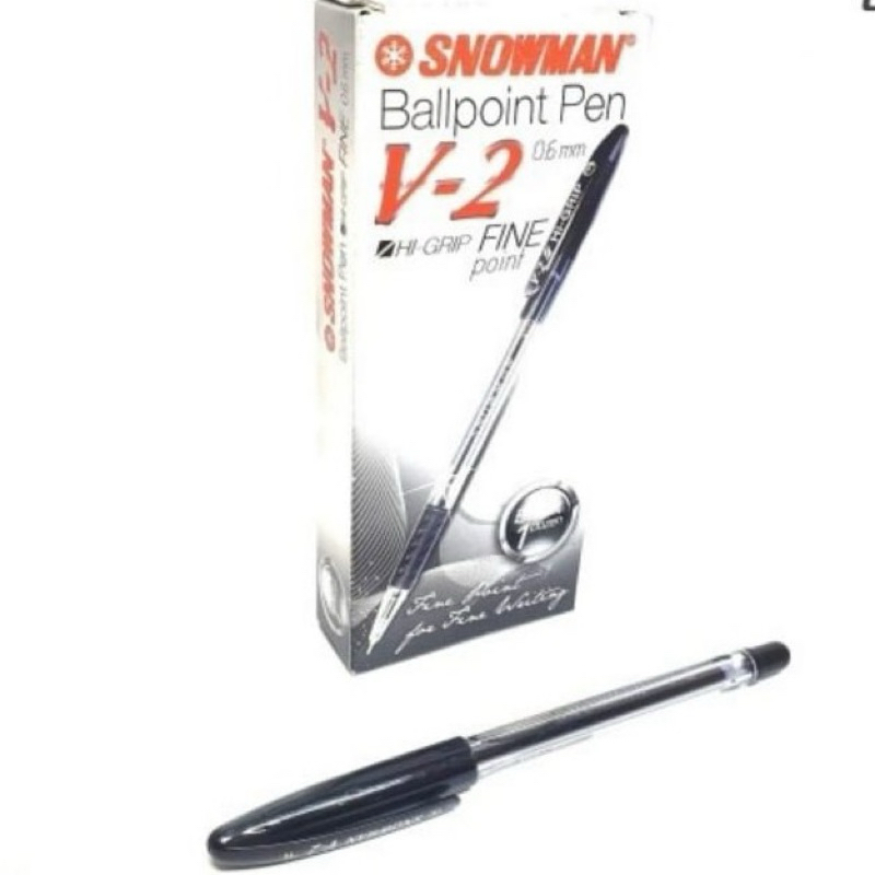 

Pen SNOWMAN V2 Hi Grip - 0,6 mm Fine Line - Hitam-Biru-Merah - Hitam