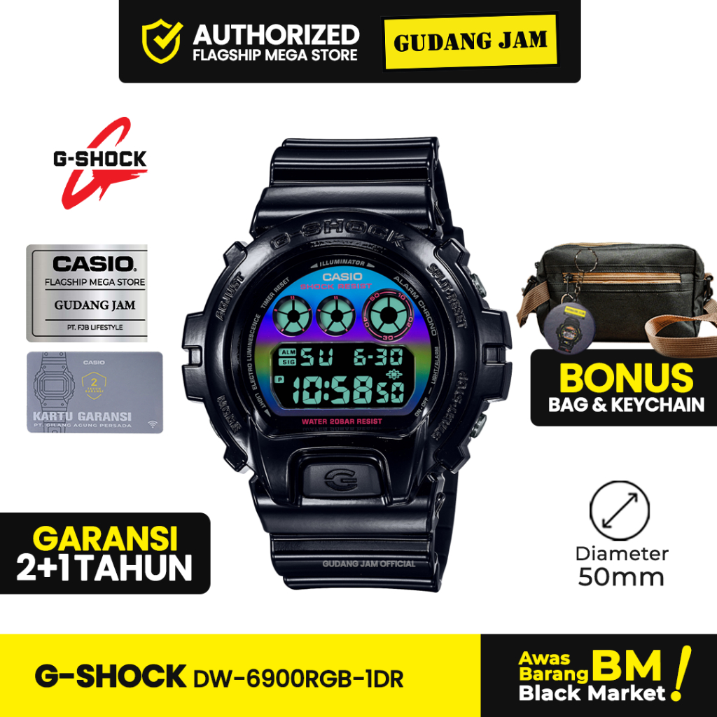 Jam Tangan G-Shock DW-6900RGB-1DR DW-6900RGB DW-6900 DW6900RGB DW 6900RGB