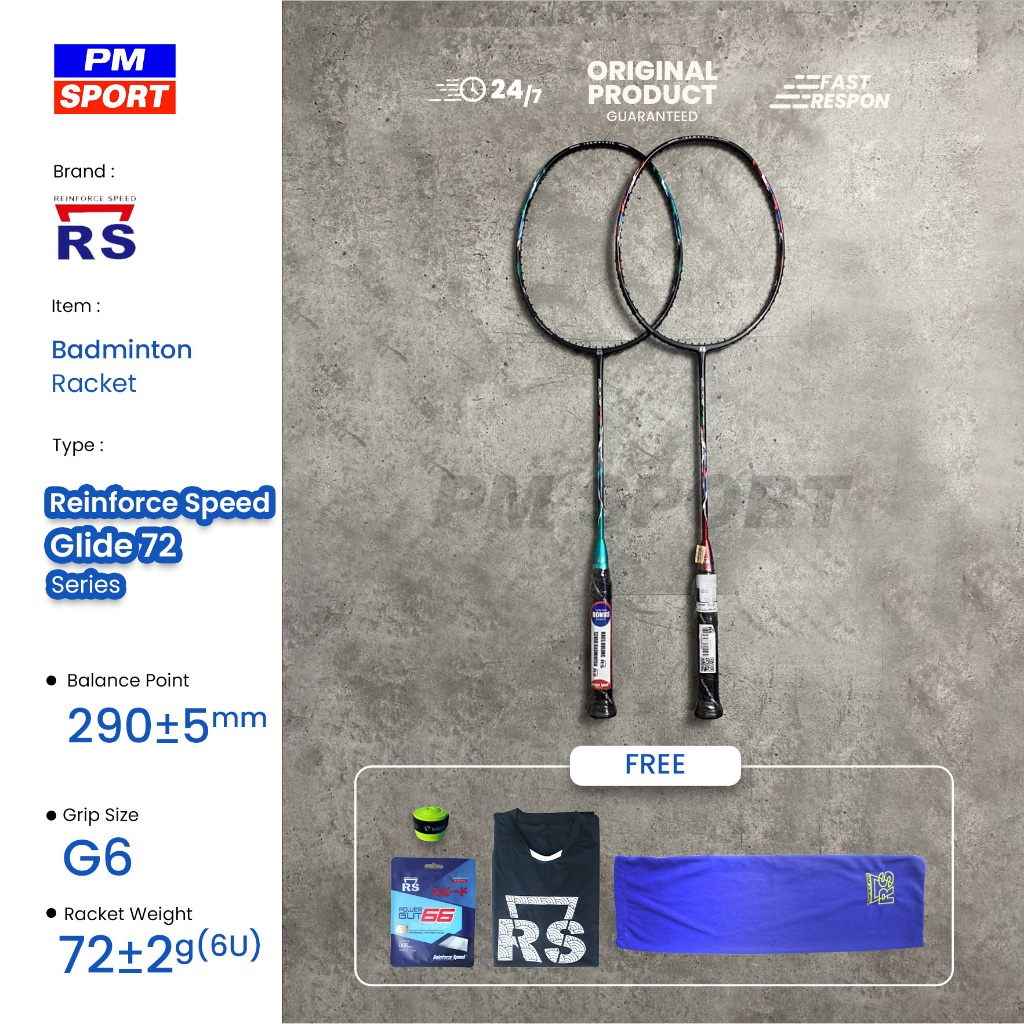RAKET BADMINTON / BULUTANGKIS RS REINFORCE SPEED GLIDE 72 ORIGINAL