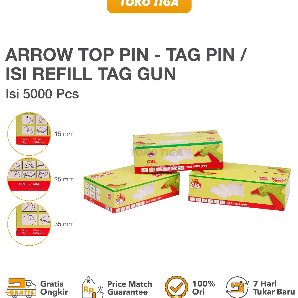 

KODE F42I Tag Pin Bandroll Harga Isi Refill Tag Gun Isi 5 Pcs