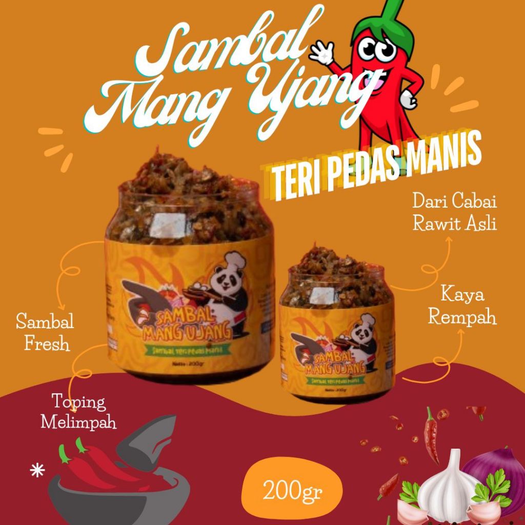 

SAMBAL PEDAS MANIS MANG UJANG 100% MAGIH