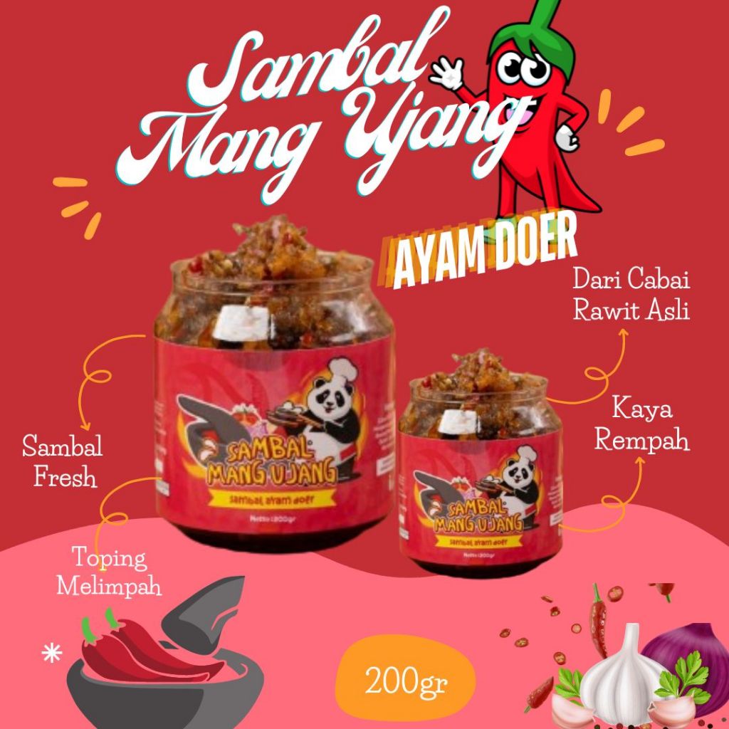 

Sambal Mang Ujang Pedas Doer Sambal Cumi 200gr