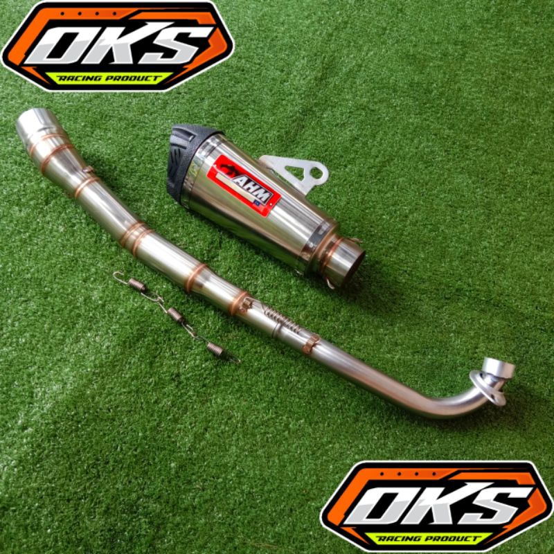 Knalpot Racing AHM Tutup Model Standar Pnp Vega Supra, Revo, Grand, Dll