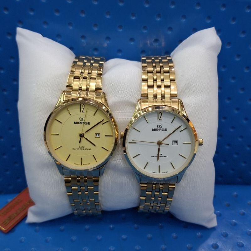 Jam Tangan Rantai Wanita Mirage 8647BRP-L Original