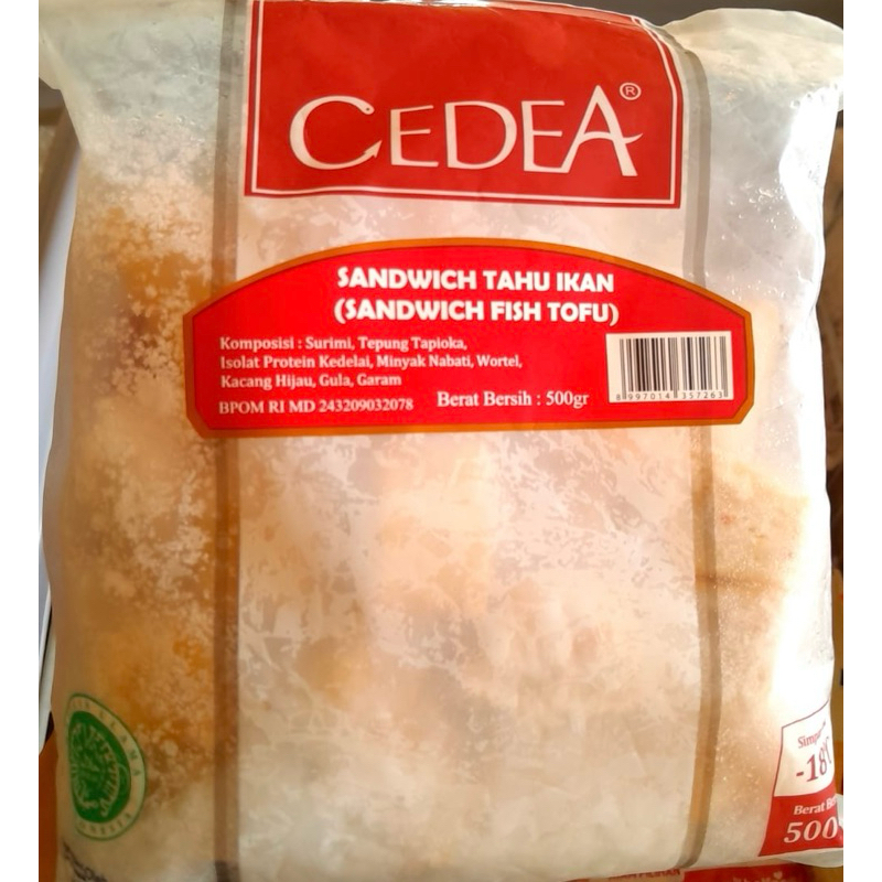 

Cedea Sandwich tahu ikan tofu 500gr