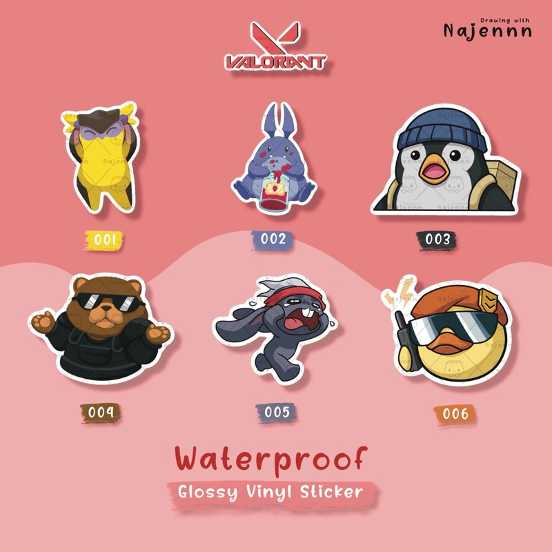 

Valorant Sticker | Die Cut Sticker | Sticker Vinyl | 8 cm | Waterproof Sticker | Glossy | Cute Sticker | Journal Sticker | Deco Sticker | Sticker Flakes | Sticker Laptop | Sticker Lucu | Sticker Tahan Air | Sticker Gemas | Sticker Anak | Najennn Sticker |