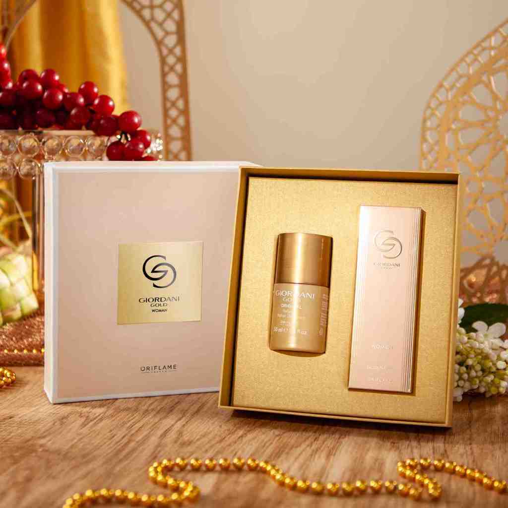 Modest Glamour Set (Parfum Giordani Gold Woman EDP & Giordani Gold Original Perfumed Roll On Deodora