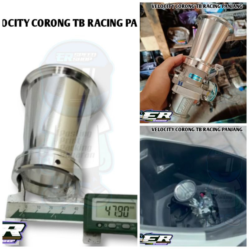 Velocity corong TB throttle body racing panjang Vario Nmax Aerox mx king Vixion Universal TB racing 