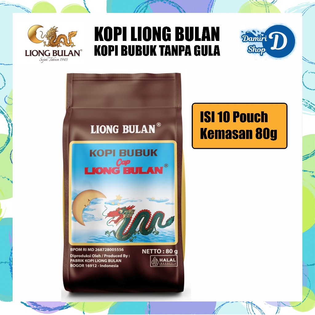 

Kopi Bubuk Liong Bulan 80g Ecer 1 Pouch dan Bundling