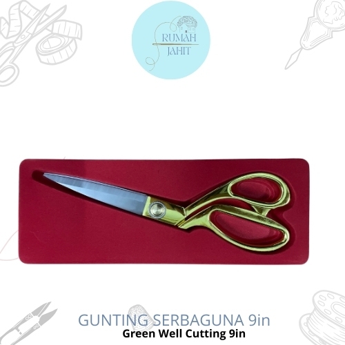 

Green Well Cutting 9in - Gunting bahan kain - Gunting Pita Serbaguna