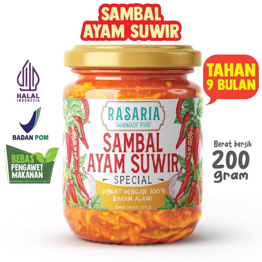 

Sambal Ayam Suwir 200 gram - Sambal Ayam - Oseng Ayam Suwir - Oseng Ayam