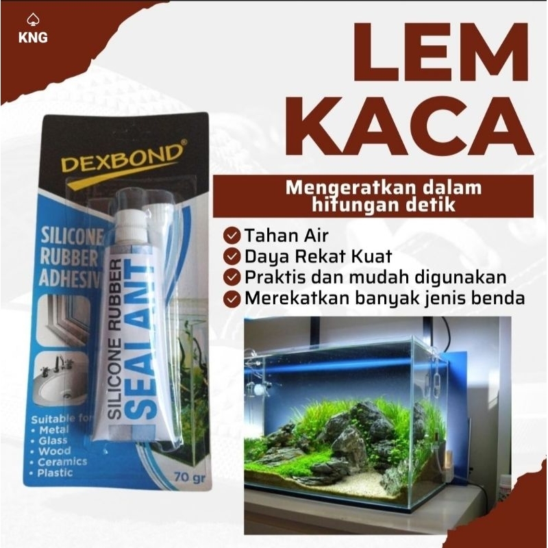 Lem Kaca Silikon Acrilic Aquarium Keramik Porselen Retak Vas Bunga Gelas Piring Serbaguna - Silicone