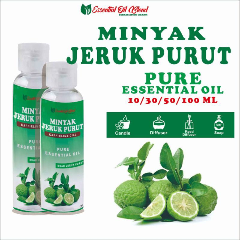 Minyak Atsiri Jeruk Purut hasil penyulingan 10/30/50/100ml