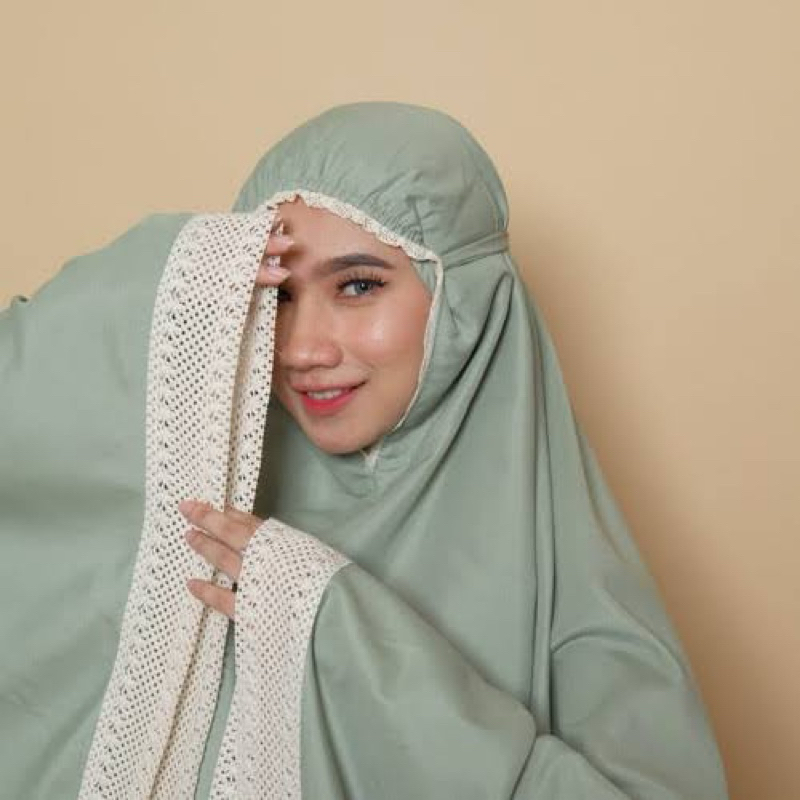 Mukena Katun Polos Traveling Renda Lebar Mukena Katun Mikro Polos Renda Cantik Mukena Mewah Katun