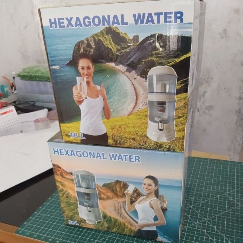 Hexagonal Pot Water Penyaring Air 18 L / 35 L, Khusus Grab Sameday Atau Instant.
