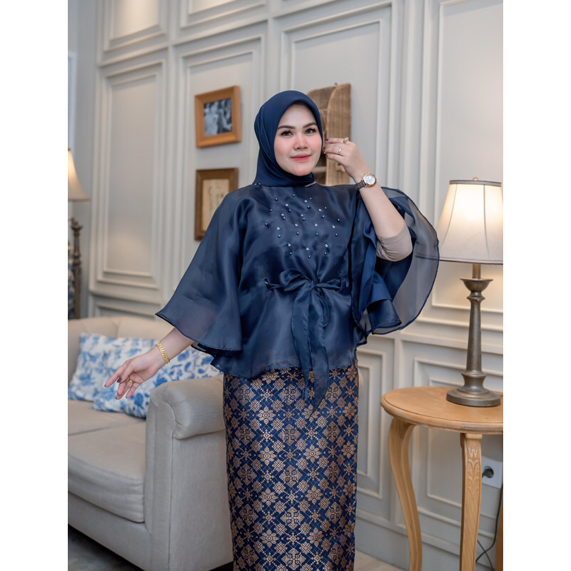 Ready Kebaya XYlA Organza/Kebaya Modern/Kebaya Kondangan/Kebaya Mewah/Kebaya Kondangan/Kebaya Pesta