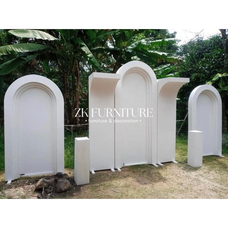 pelaminan backdrop triplek mewah / backdrop pernikahan / dekorasi wedding backdrop