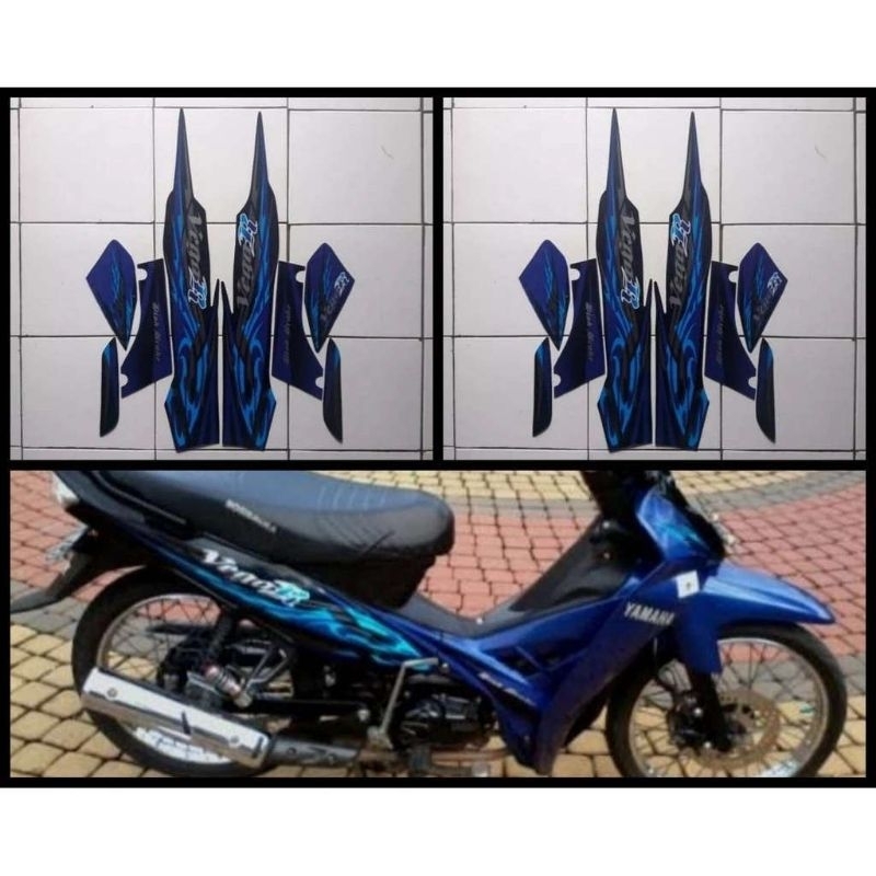 striping body motor vega r new biru 2008 stiker body motor vega r new biru 2008
