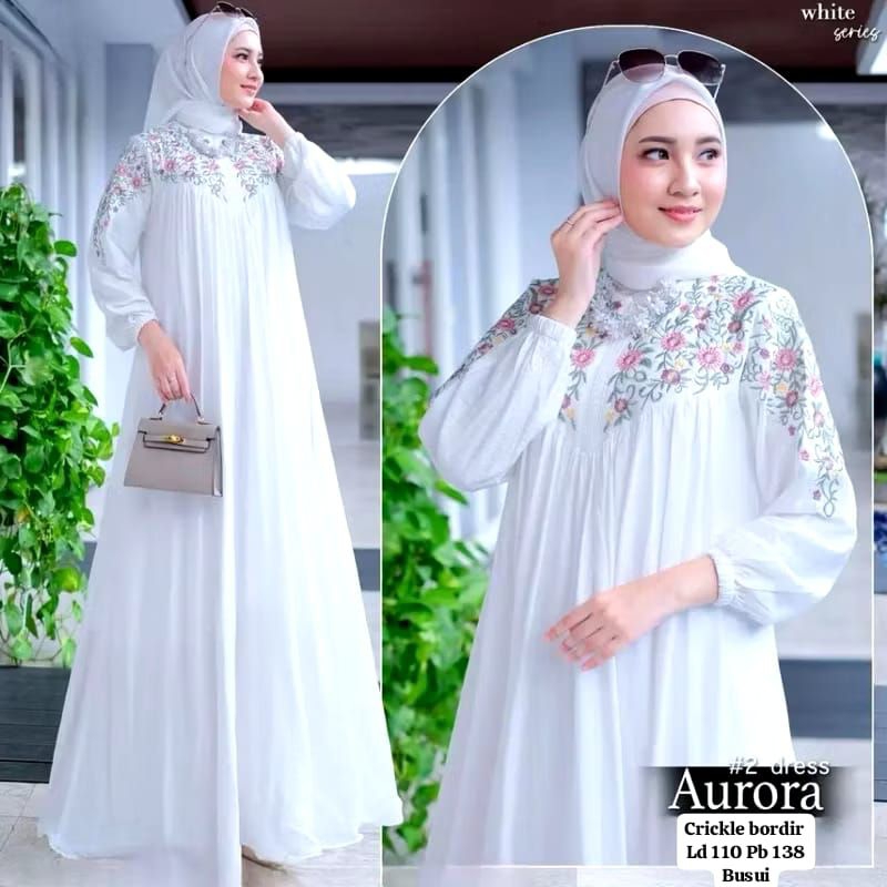 Aurora Dress Bordir/Aurora Dress Bordir Jumbo