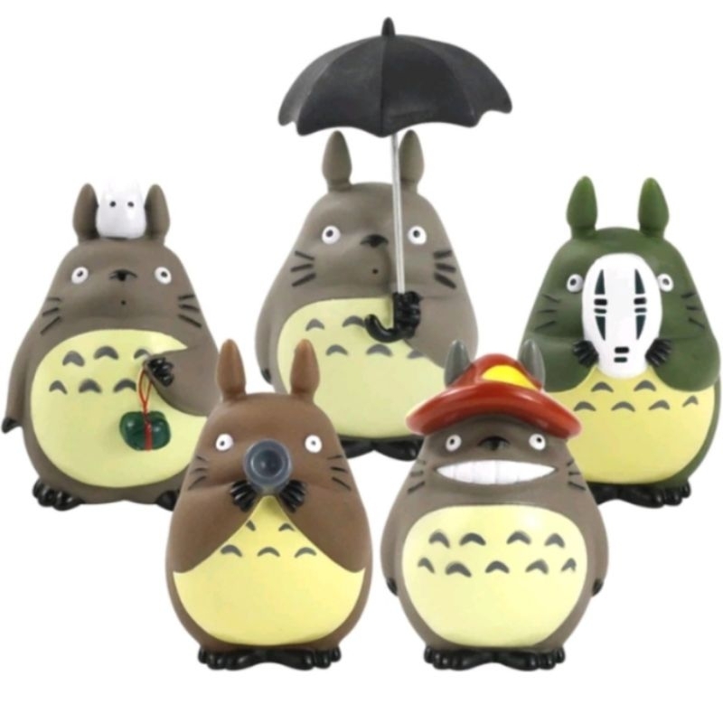 Figure TOTORO My Neighbor Totoro Set isi 5 Pajangan Topper