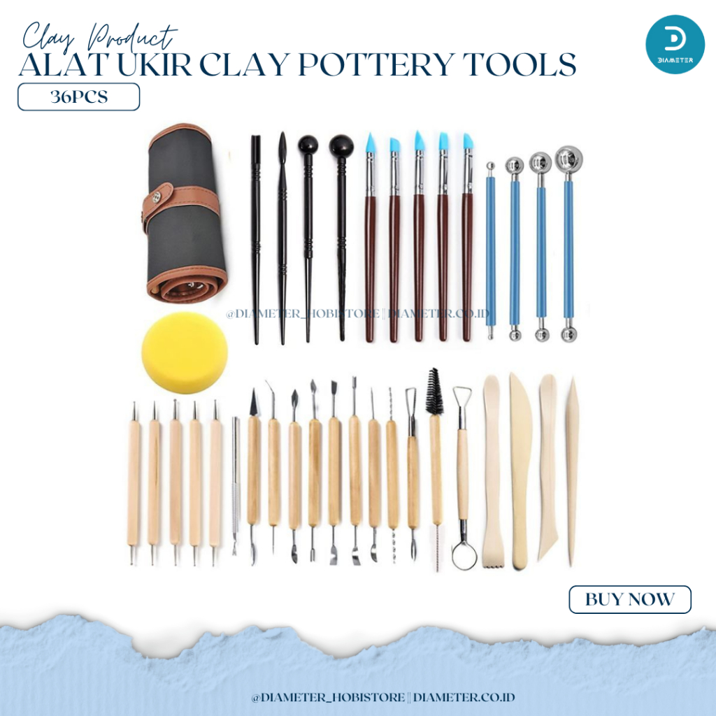

ALAT UKIR CLAY POTTERY TOOLS 36PCS