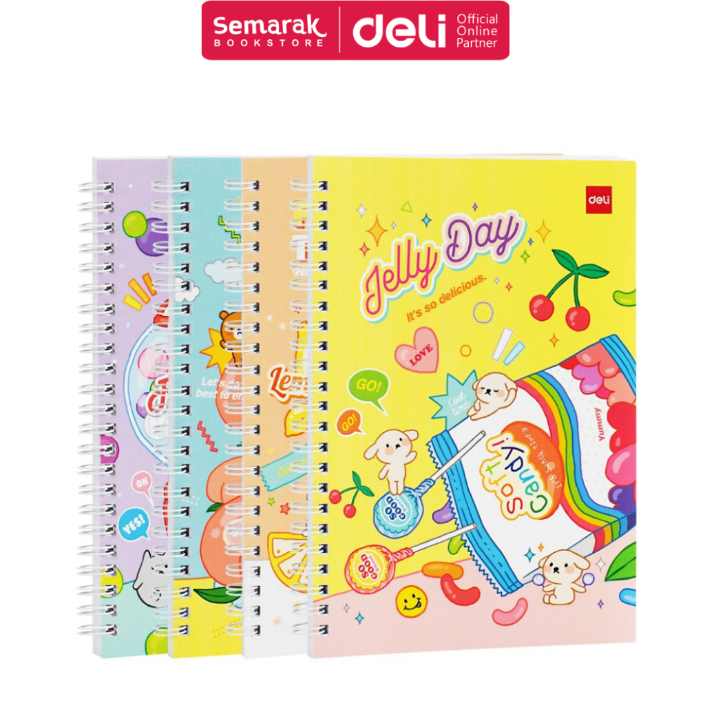 

Deli LA560 Spiral Notebook Jelly Day Buku Tulis Catatan A5