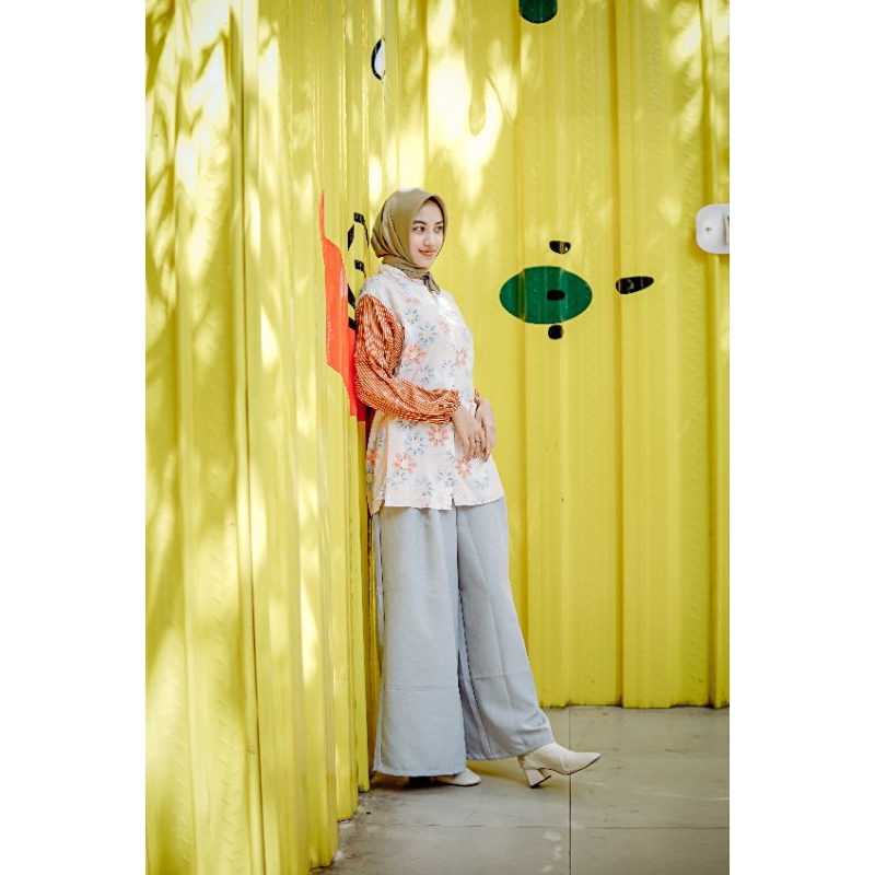 Blouse Kemeja Rayon Viscose Flora
