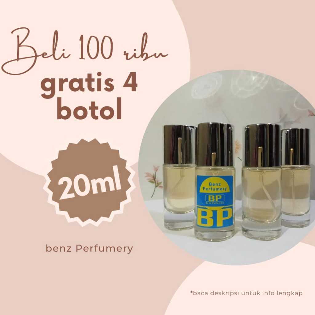 100 Ribu Dapat 4 Pcs Parfum 20 ml, Parfum Refill MIX Unisex tahan Lama Bebas Pesan Aroma