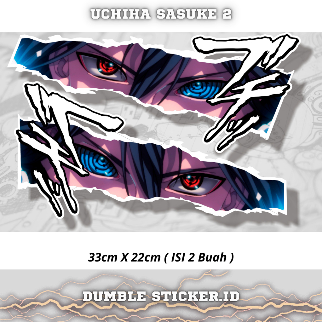 Sticker Stripping All Type Motor Print Cutting Stiker Mata Anime Sasuke Uchiha 2