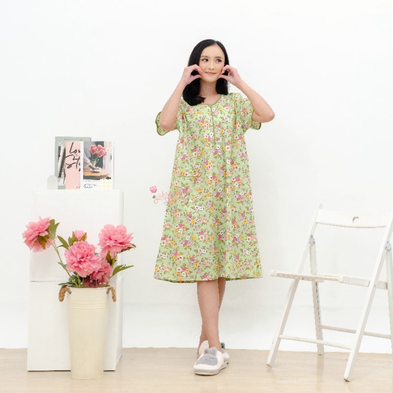 Daster Bahan Katun Jepang Tebal Adem Premium Lengan Pendek Lady Pretty Girl Cantik Ori Original Jumb