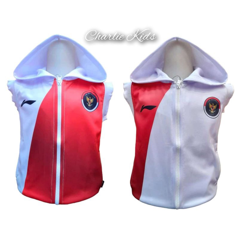 Model Baru/Rompi Anak Laki Laki Timnas Olimpiade Paris Bahan Fleece/Kids Rompi/Rompi Anak/Rompi Anak