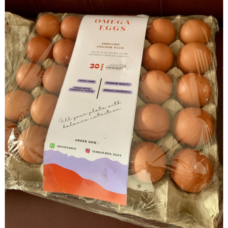 

Telur Omega Pack 30 Eggs atau 1 Tray