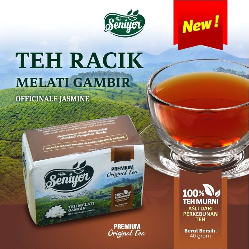 

TEH RACIKAN SOLO 100% MURNI DAUN TEH ALAMI TEH SENIYOR MELATI GAMBIR