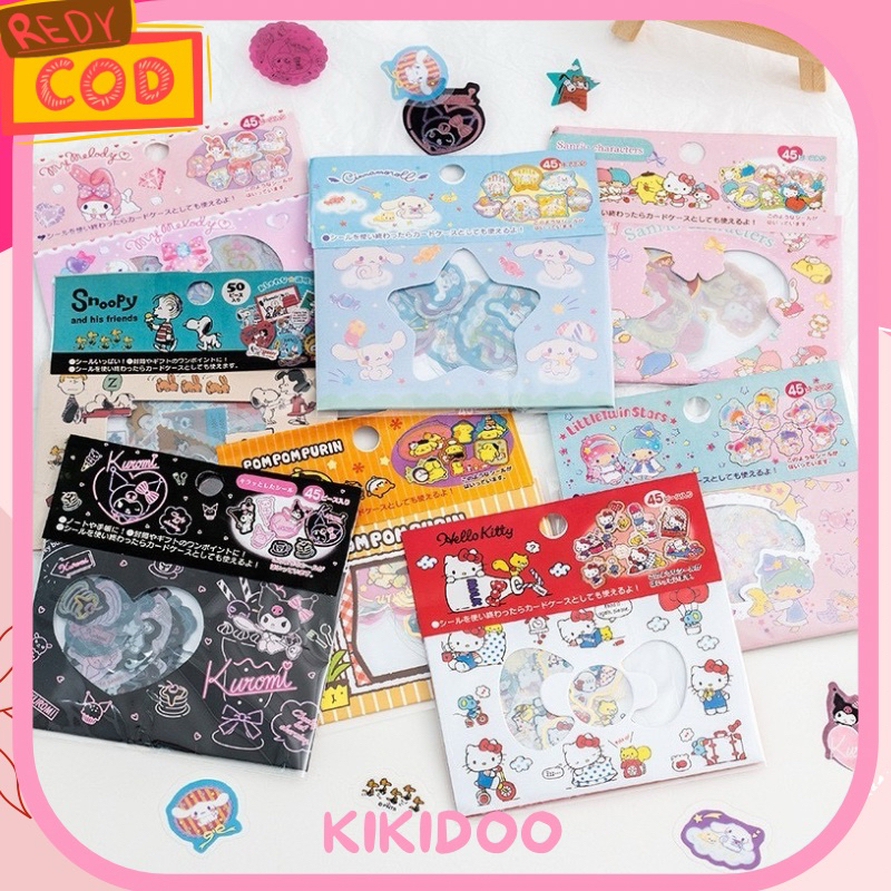 

Kikidoo Sticker Sanrio Pvc Transparant 45Lembar Deco Diary/Book