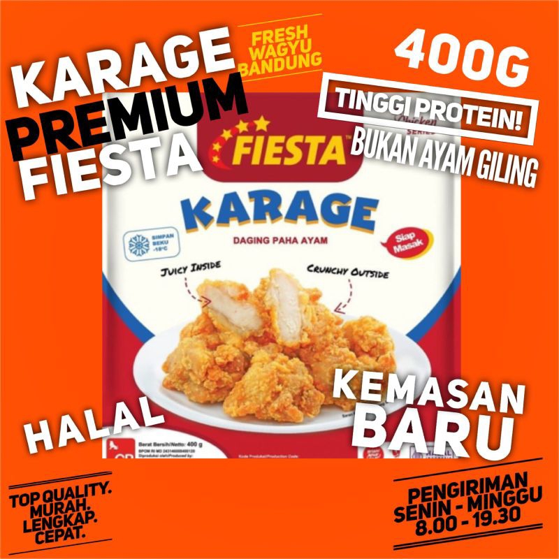 

FIESTA CHICKEN KARAGE Premium Nugget Naget Ayam 400g