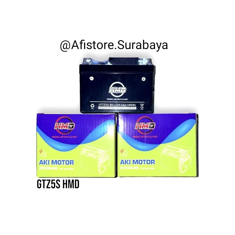 HMD GTZ5, Aki Kering Motor Texiar GTZ5S ( sama dengan aki GTZ4V / YTZ5S / YTZ4V )