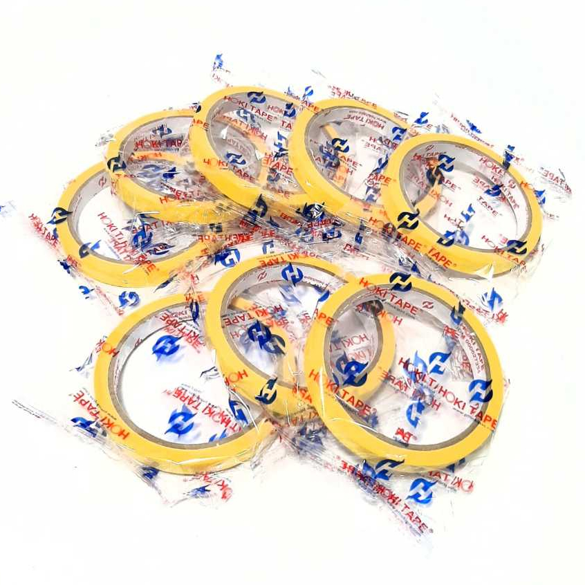 

Harga (1PCS ) Masking Tape Lakban Kertas 1/2inchX12mmX15yard HOKI TAPE