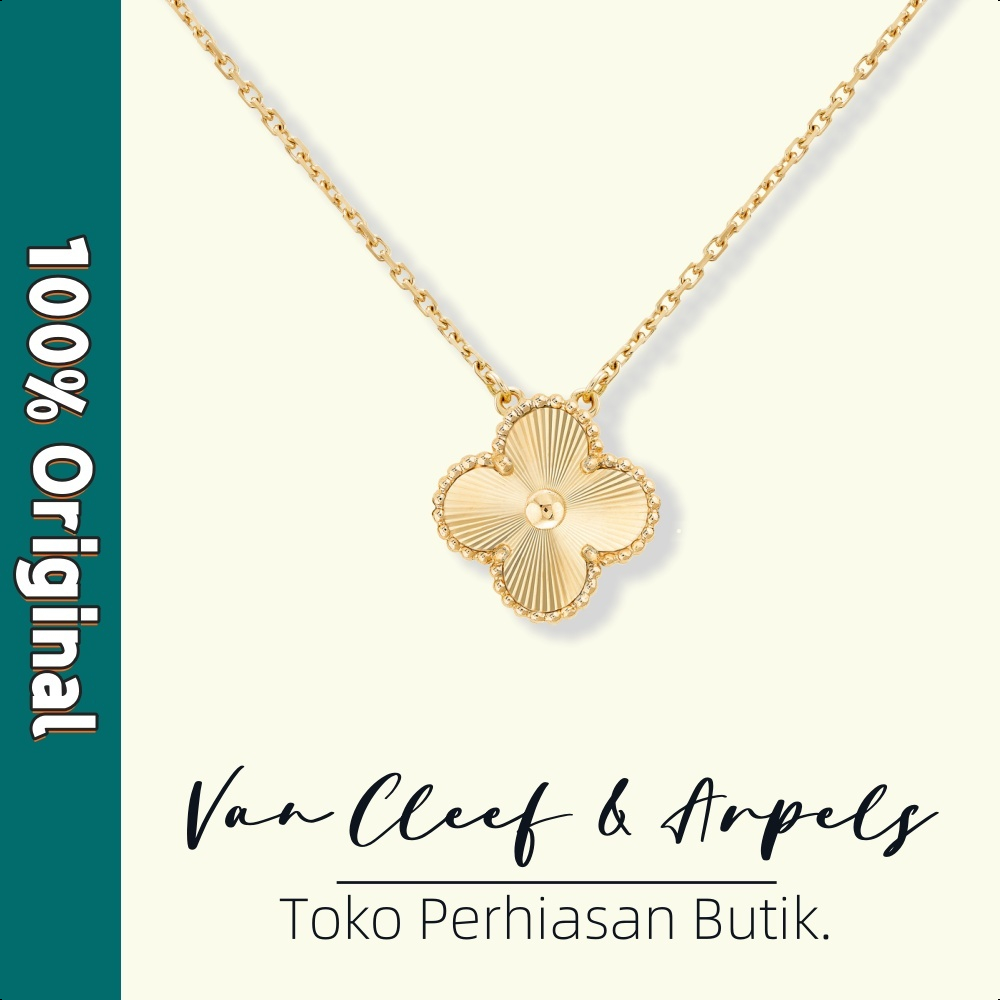 【100% ori/Box + Certificate】VCA Van Cleef & Arpels kalung wanita emas 18K/Van Cleef kalung