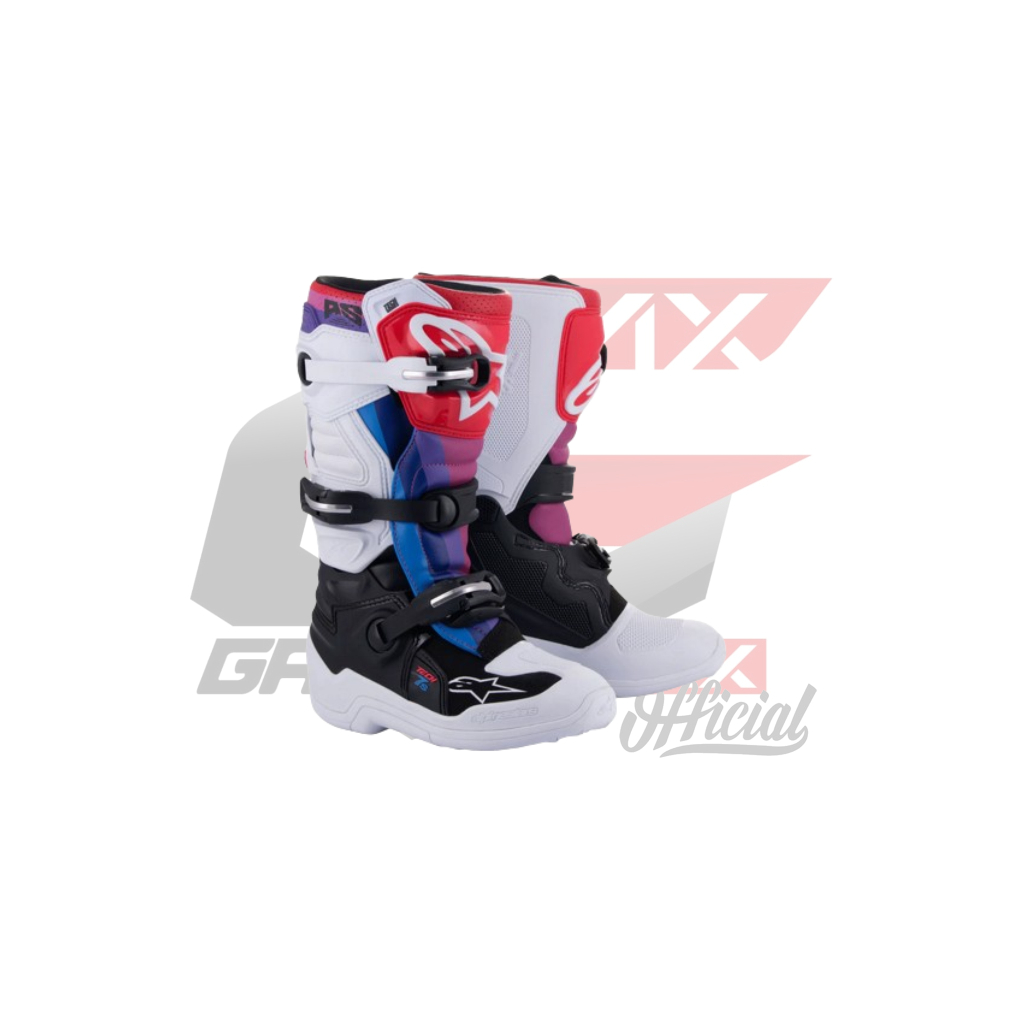 SEPATU ANAK ALPINESTARS TECH 7S - WHITE BLACK RAINBOW