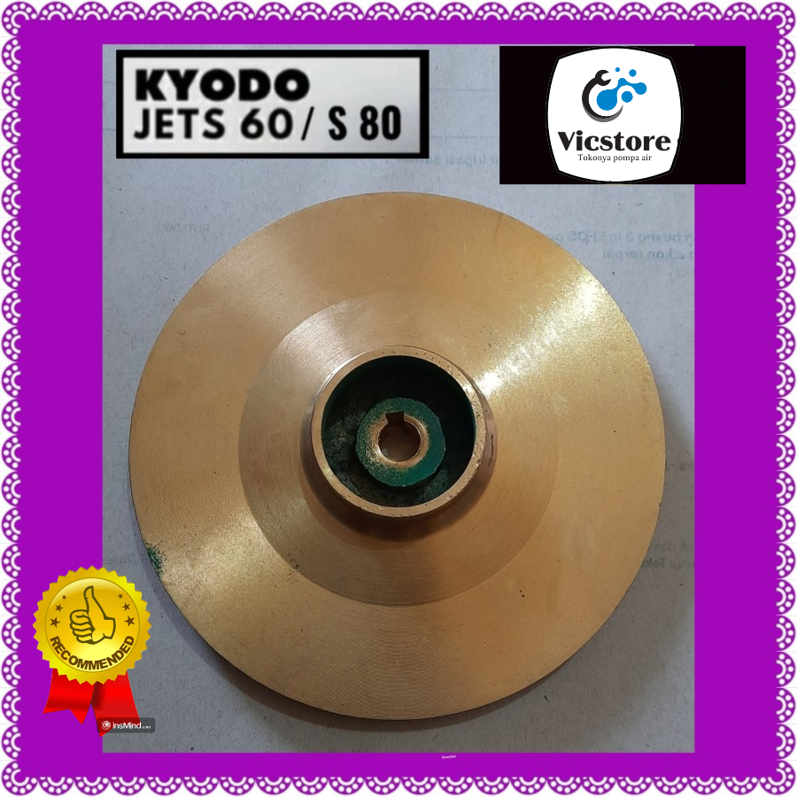 Impeller kuningan pompa air transfer Kyodo jet S 60 kipas