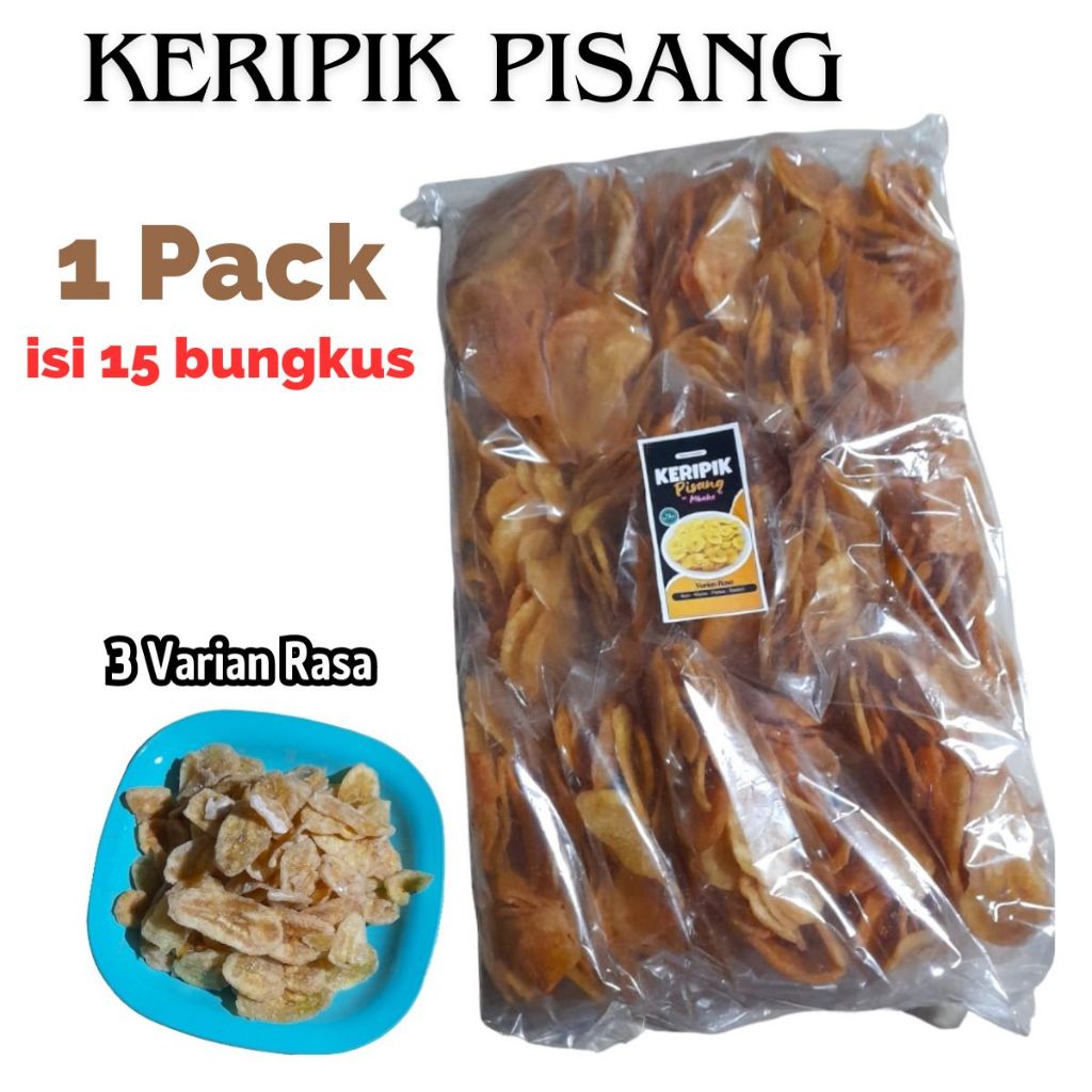 

Keripik Pisang 3 Varian Rasa Pedas Manis Asin Kripik Pisang Koin