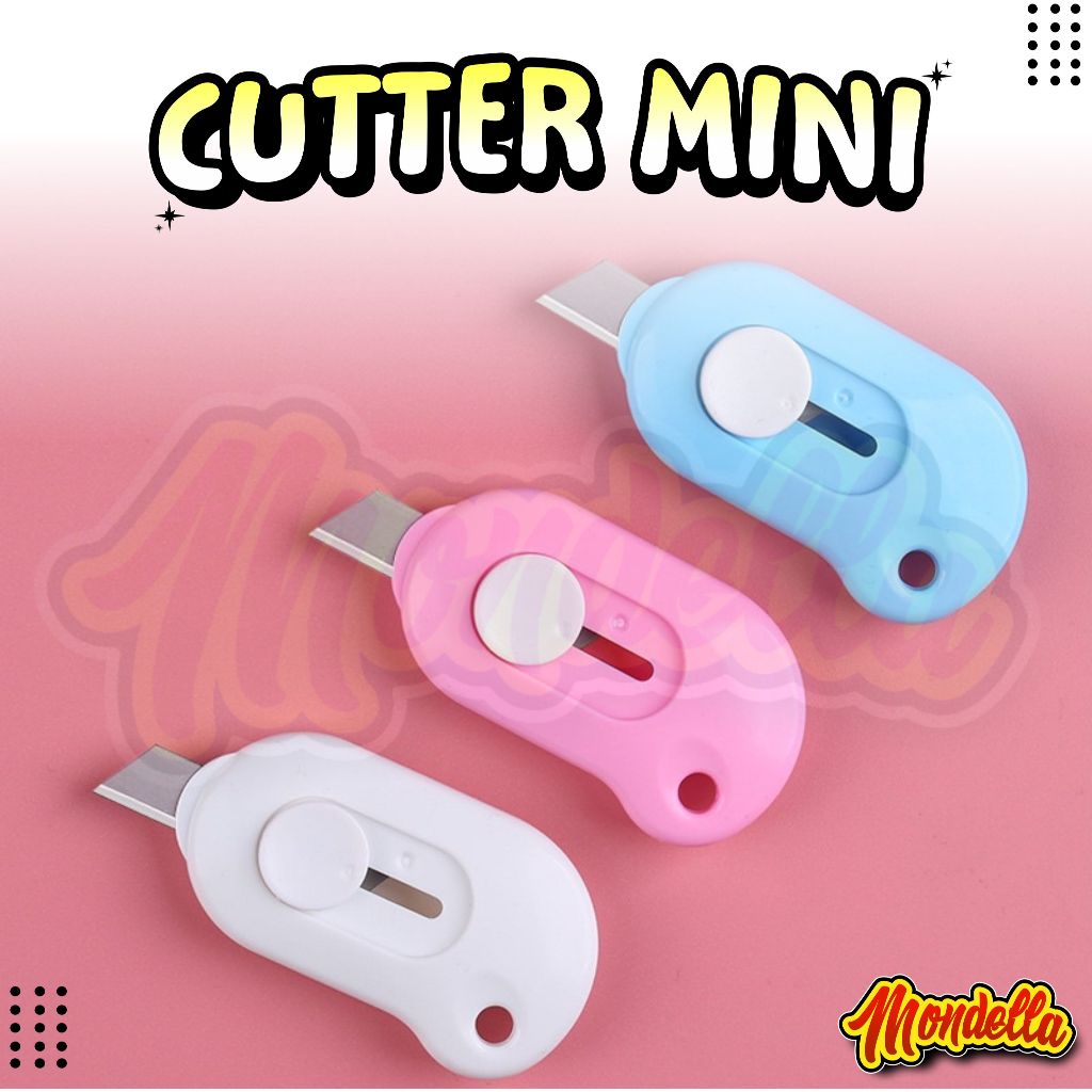 

Cutter Mini Portable Pemotong Kertas Mini Cutter Polos Alat Pembuka Paket Travel Kit Paper Cutter Lucu Pisau Cutter Mini MONDELLA